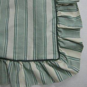 Euro Square Pillow Sham Green & White Striped